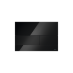 TECESQUARE WC-BEDIENINGSPLAAT VAN GLAS VOOR DUOSPOELTECHNIEK, GLAS GLANZEND ZWART, TOETSEN GLANZEND ZWART