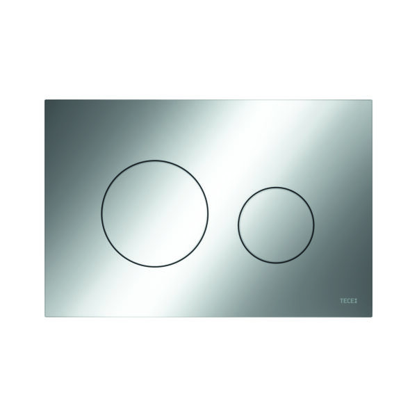 TECELOOP WC FLUSH PLATE - DUAL FLUSH - SYNTHETIC - GLOSSY CHROME