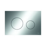 TECELOOP WC bedieningsplaat - DUAL FLUSH - SYNTHETIC - GLOSSY CHROME