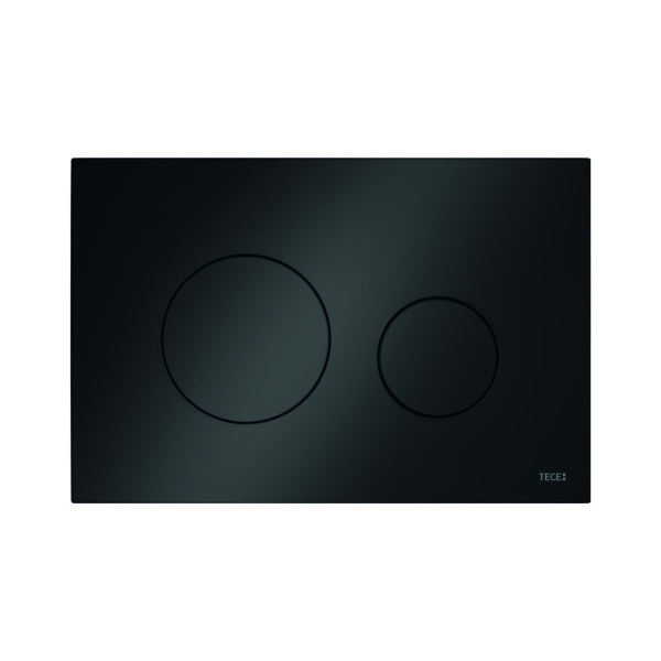 TECELOOP WC plaque de commande - DUAL FLUSH - SYNTHETIC - Noir brillant