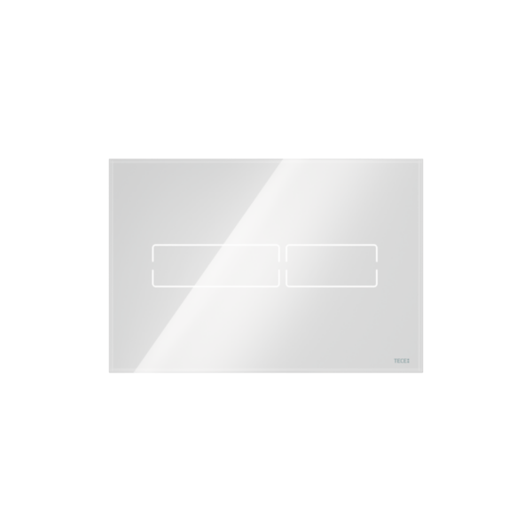 TECELUX MINI PLAQUE DE COMMANDE AVEC COMMANDE TACTILE ÉLECTRONIQUE, VERRE BLANC