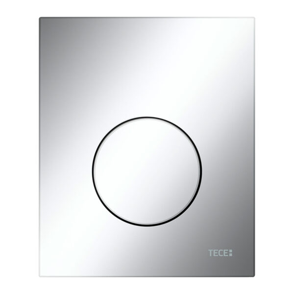 TECELOOP URINOIR-BEDIENINGSPLAAT VAN KUNSTSTOF INCL. CARTOUCHE - GLANZEND CHROOM