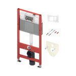 TECEBASE WC CONCEALED FRAME WITH CISTERN + TECENOW FLUSH PLATE MATTE BLACK - Image 7