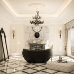 ADONIS ACRYL VRIJSTAAND BAD (190X96X82CM) - MAT ZWART - Image 4