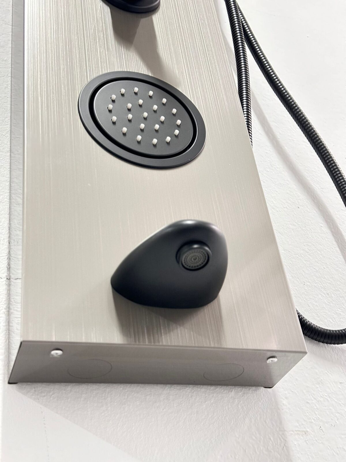 Panneau De Douche Mat Tout En Accessoire Tout Noir – Image 8