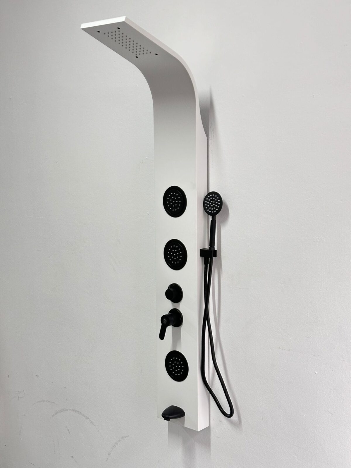 Panneau De Douche Mat Tout En Accessoire Tout Noir – Image 2