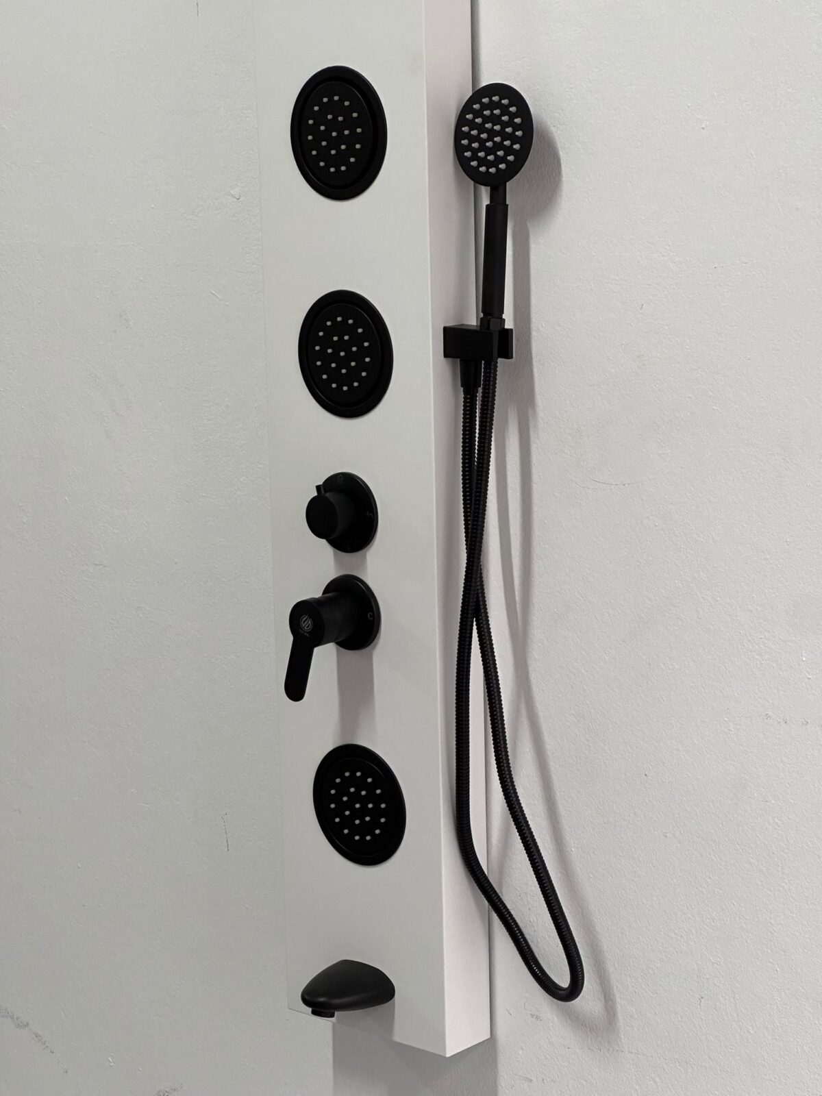 Panneau De Douche Mat Tout En Accessoire Tout Noir – Image 11