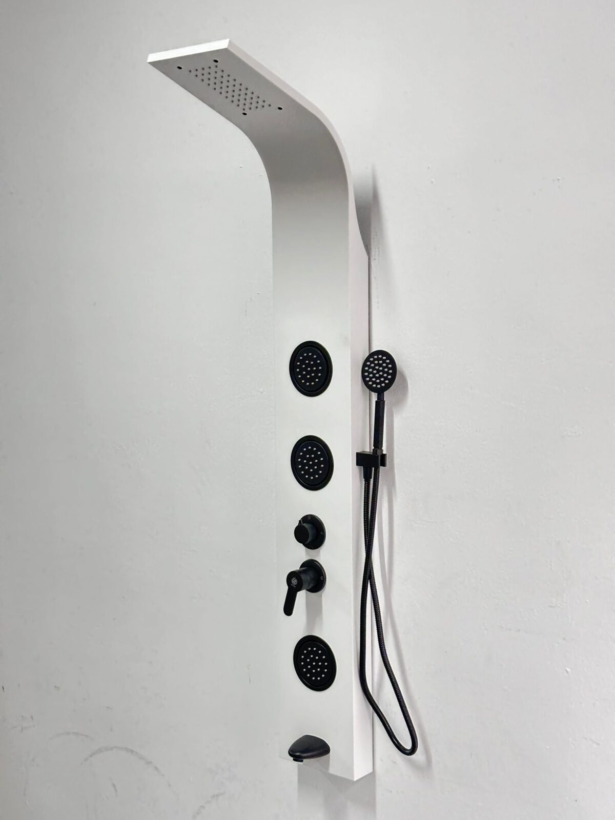 Panneau De Douche Mat Tout En Accessoire Tout Noir – Image 12