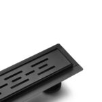 ALONI SHOWER DRAIN – WITH GRATE – COMPLETE – 90CM – MATTE BLACK - Image 2