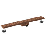 ALONI SHOWER DRAIN – WITH GRATE – COMPLETE – 50CM – BRUSHED COPPER