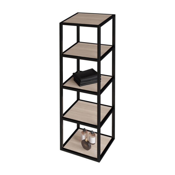 ARMOIRE À COLONNE ALONI SHARP (30X35X135CM) - NOISETTE