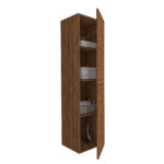 Armoire Colonne Elite Avec Relief Horizontal (160cm) - Noyer – Image 2