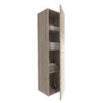 Armoire Colonne Elite Avec Relief Horizontal (160cm) - Bois Clair – Image 4