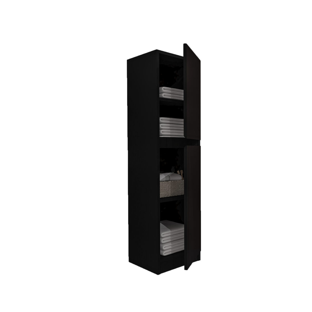 Armoire Colonne Jupiter (135cm) - Noir – Image 4
