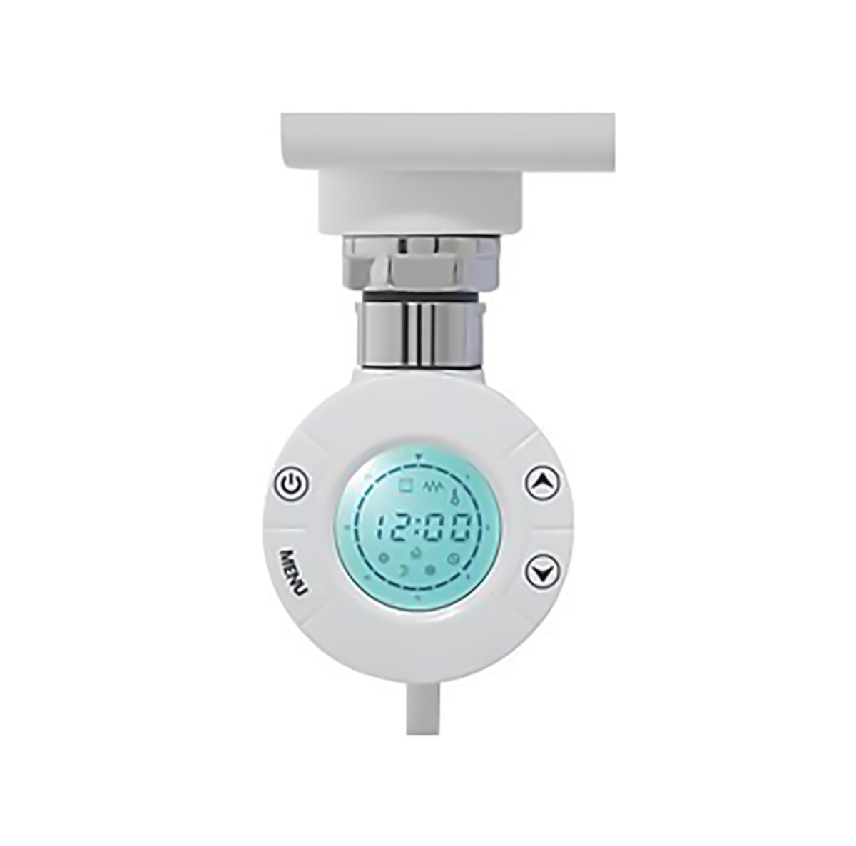 BELRAD ELEKTRISCHE HANDDOEKDROGER - MET DIGITALE, PROGRAMEERBARE THERMOSTAAT - AANSLUITING RECHTS - 700W - 1600X500 MM - WIT - Afbeelding 2