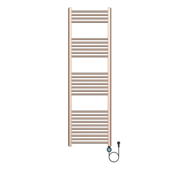 SÈCHE-SERVIETTES ÉLECTRIQUE BELRAD - AVEC THERMOSTAT NUMÉRIQUE PROGRAMMABLE - SMART WIFI - CONNEXION À DROITE - 700W - 1600X500 MM - KOPER BROSSÉ