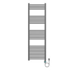 BELRAD ELEKTRISCHE HANDDOEKRADIATOR - MET DIGITALE, PROGRAMMEERBARE THERMOSTAAT - SLIMME WIFI - AANSLUITING RECHTS - 700W - 1600X500 MM - Gunmetal