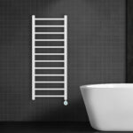 BELRAD ELECTRIC TOWEL DRYER - WITH DIGITAL, PROGRAMMABLE THERMOSTAT - CONNECTION RIGHT - 413W - 1200X500 MM - WHITE - Image 2