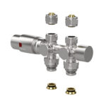 Vanne De Radiateur - Design - Thermostatique - Raccordement Mur Et Sol - 1/2" Mâlex16/2 M30 - Inox Brossé – Image 2