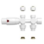 ERFU RADIATOR VALVE - DESIGN - THERMOSTATIC - WALL AND FLOOR CONNECTION - 1/2MX16/2 M30 - MATTET WHITE - Image 3
