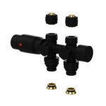 Vanne De Radiateur - Design - Thermostatique - Raccordement Mur Et Sol - 1/2" Mâlex16/2 M30 - Noir Mat – Image 2