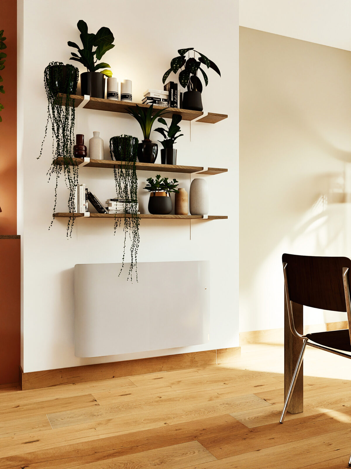 Radiateur Électrique Mur Blanc Avec Prise + Programme 2000w - L X H : 119 X 56,5 – Image 2