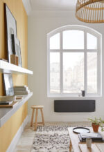 Radiateur Électrique Modèle Mur Noir Avec Prise + Programme 2000w - L X H : 119 X 56,5 – Image 2