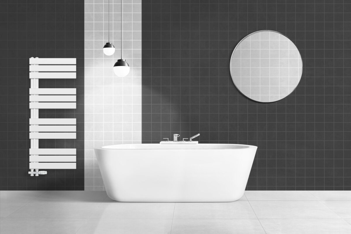 Sèche-Serviettes Connexion Gauche/Peigne- Blanc 1200x500-593w – Image 2