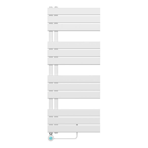 SÈCHE-SERVIETTES ÉLECTRIQUE BELRAD - AVEC THERMOSTAT NUMÉRIQUE PROGRAMMABLE - RACCORDEMENT À GAUCHE - 593W - 1200X500 MM - BLANC