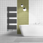 Sèche-Serviettes Électrique Belrad - Avec Thermostat Numérique Programmable - Raccordement À Gauche - 593w - 1200x500 Mm - Noir Mat – Image 2