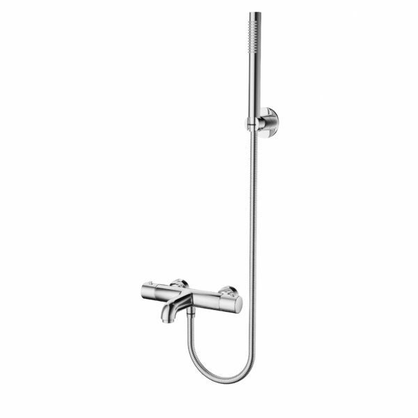 ALONI BATH AND SHOWER MIXER - THERMOSTATISCH - WITH 150 cm DOUCHESLANG, SHOWERHEAD, AND WALL HOLDER - CHROOM