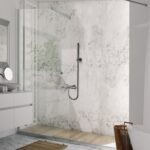 Aloni Bath And Shower Mixer - Thermostatic - With 150 Cm Shower Hose, Showerhead, And Wall Holder - Gunmetal – Image 2