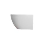 DARLO WALL-HUNG TOILET WITH BIDET - RIMLESS - WITH COLD WATER BIDET TAP - WITHOUT SEAT - COMPACT 49 CM - GLOSSY WHITE - Image 5
