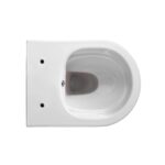DARLO WALL-HUNG TOILET WITH BIDET - RIMLESS - WITH COLD WATER BIDET TAP - WITHOUT SEAT - COMPACT 49 CM - GLOSSY WHITE - Image 3