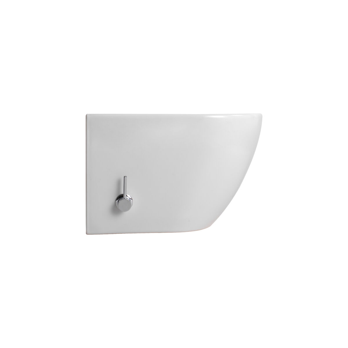 DARLO WALL-HUNG TOILET WITH BIDET - RIMLESS - WITH HOT AND COLD WATER BIDET TAP - WITHOUT SEAT - COMPACT 49 CM - GLOSSY WHITE - Image 4