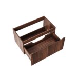 Armoire Lavabo Aloni Ela - 1 Tiroir - Sans Poignée - Fermeture Douce – 80x40x45 Cm - Wengé – Image 6