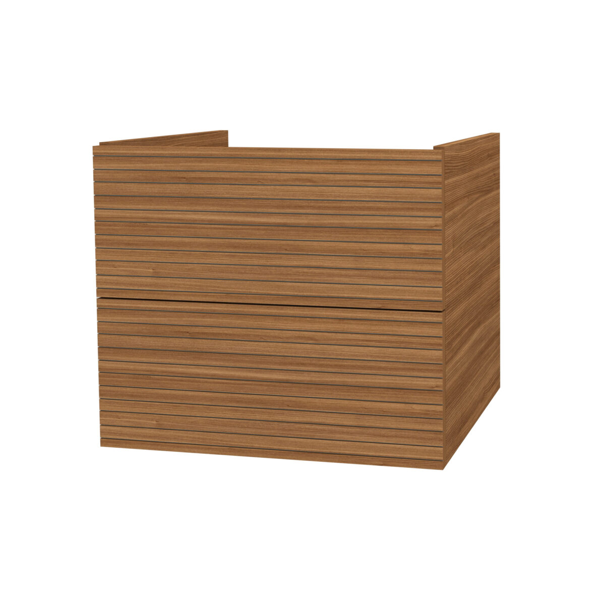 Armoire Colonne Elite Avec Relief Horizontal (160cm) - Noyer – Image 9