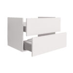 ARMOIRE BAS ELITE AVEC RELIEF HORIZONTAL (80CM) - BLANC MAT – Image 2