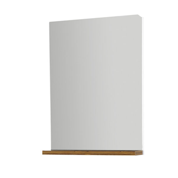 MIROIR ALONI ELMAS AVEC ÉTAGÈRE (44X54,5X8,2CM) - MARRON