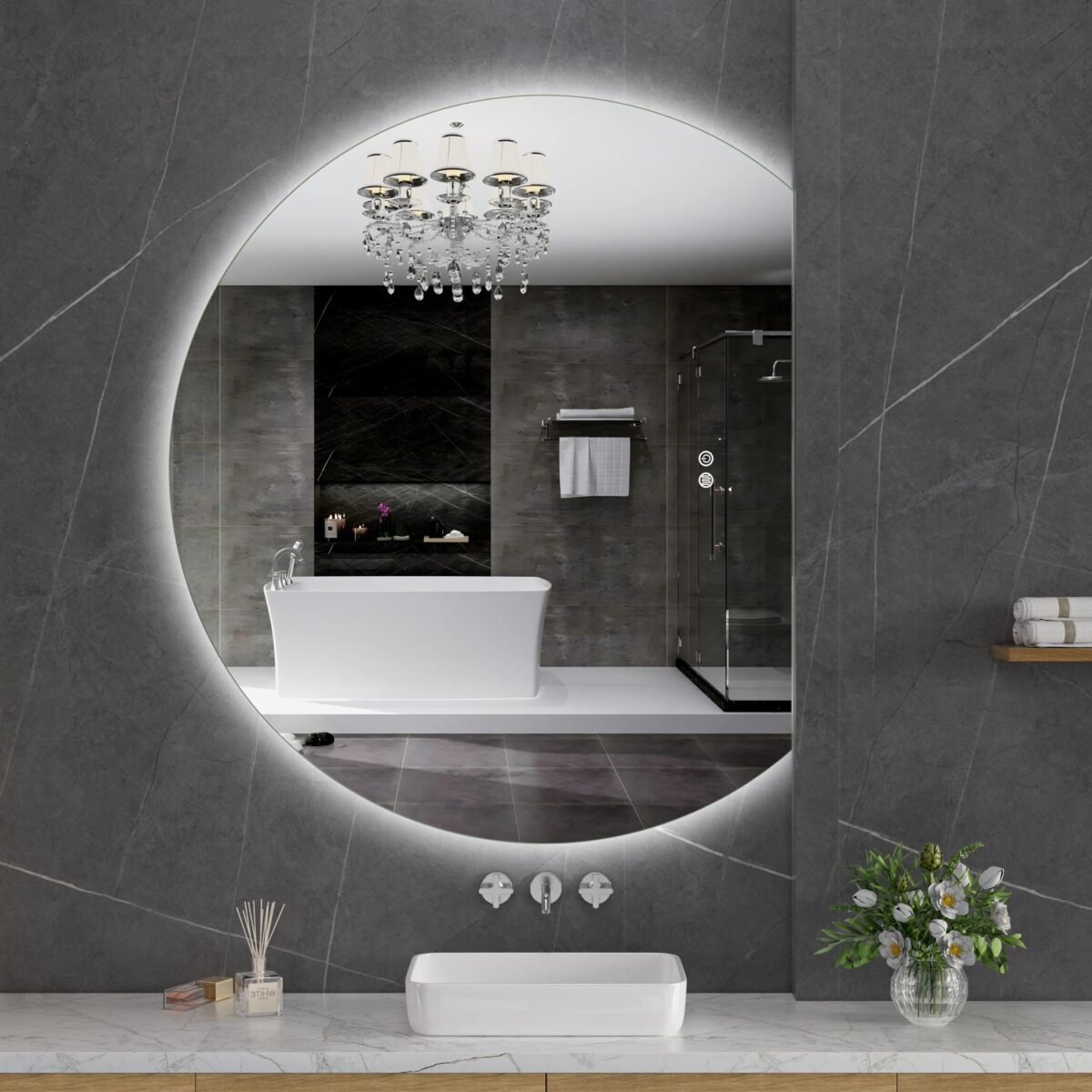 Erfu Miroir Led Anti Brouillard L120xh100cm – Image 4