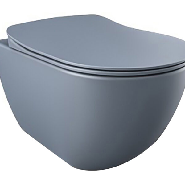 WC SUSPENDU DESIGN AVEC PULVÉRISATEUR (BIDET) EN ACIER INOXYDABLE, ANTHRACITE MAT