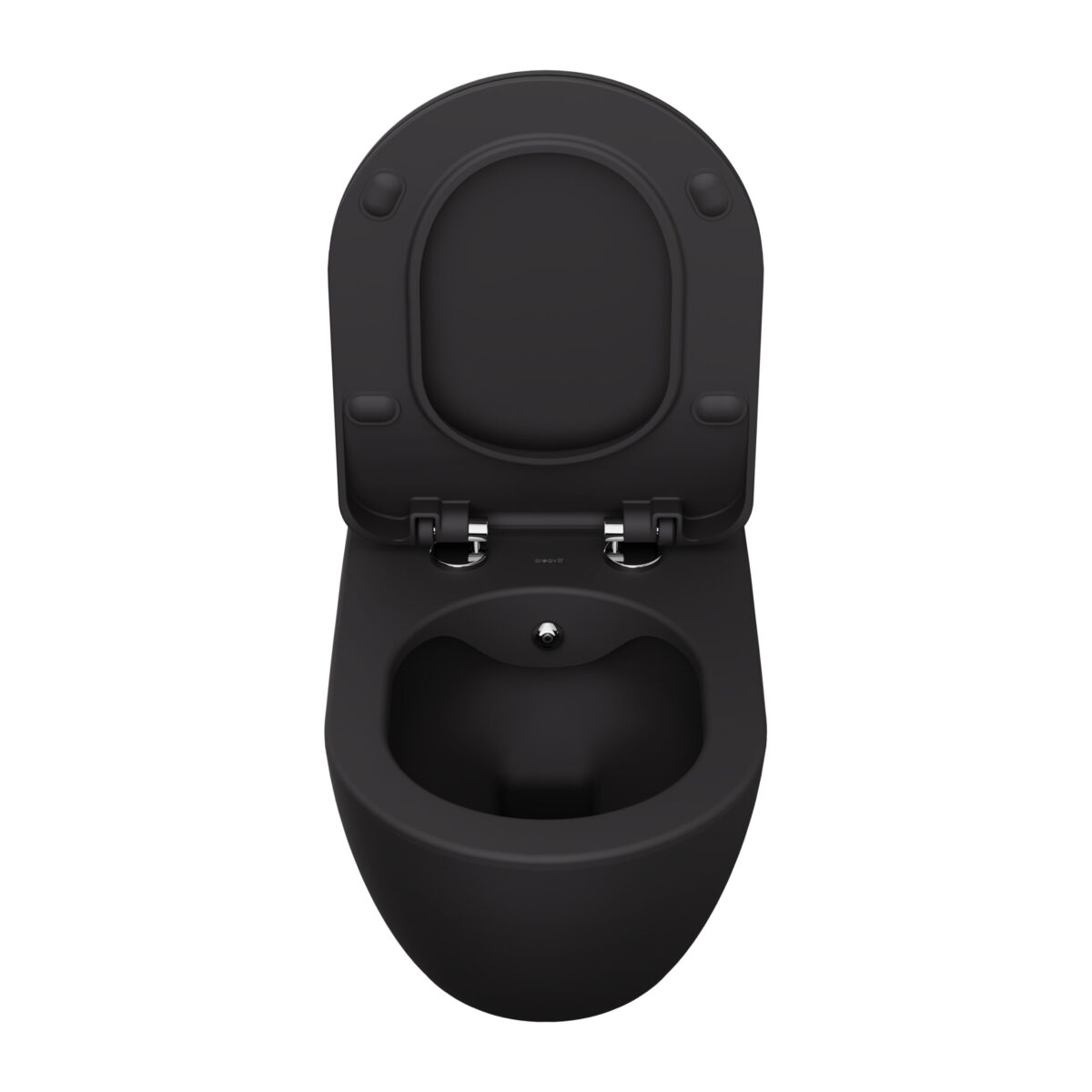 Wc Suspendu Rimoff Avec Pulvérisateur (Bidet) En Acier Inoxydable, Anthracite Mat – Image 2