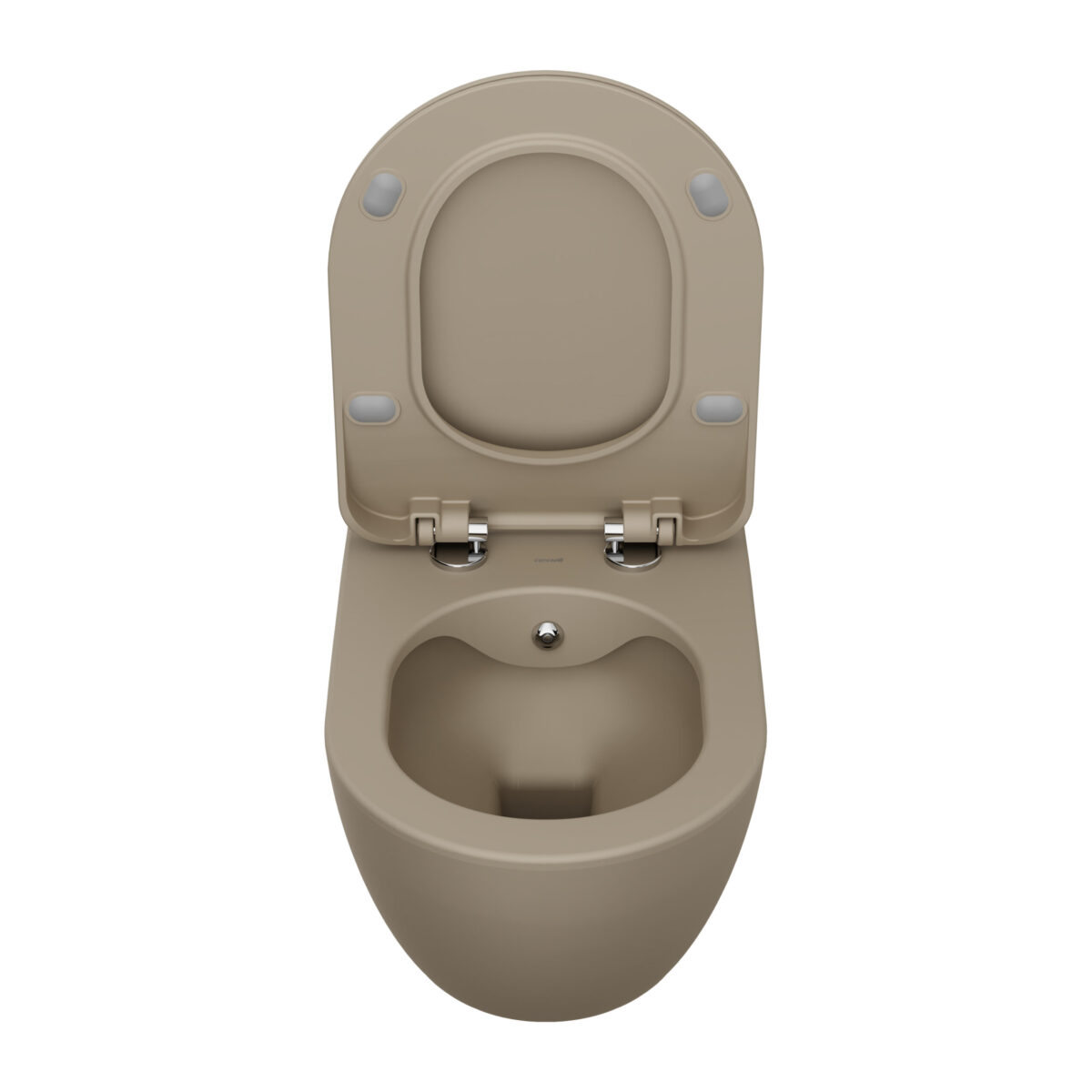 Wc Suspendu Rimoff Avec Pulvérisateur (Bidet) En Acier Inoxydable, Cappuccino Mat – Image 2