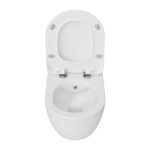 Wc Suspendu Rimoff Avec Pulvérisateur (Bidet) En Acier Inoxydable, Blanc Mat – Image 2