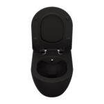 TOILETTE SUSPENDU RIMOFF AVEC PULVÉRISATEUR (BIDET) EN ACIER INOXYDABLE, NOIR MAT – Image 3