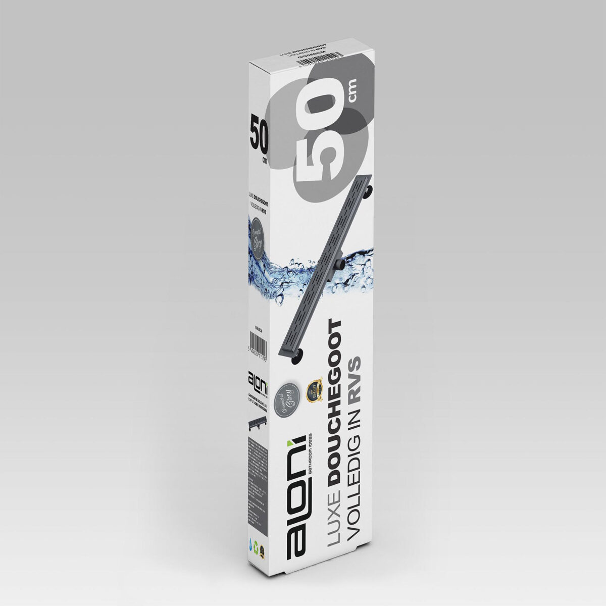 Drain De Douche Aloni Gunmetal Complet 50cm – Image 5