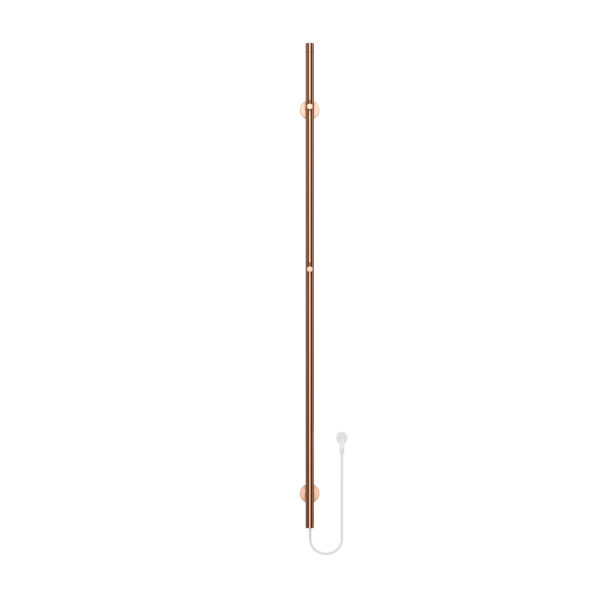 BELRAD ROD SÈCHE-SERVIETTES - ELECTRIC - SINGLE - 60W - Ø2,5CM - 150X6,3X12,7 CM - Cuivre brossé