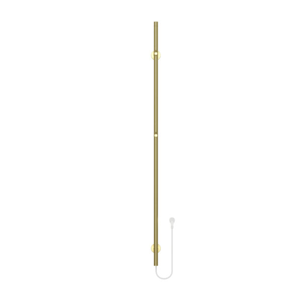 BELRAD ROD HANDDOEKENRADIATOR - ELECTRIC - SINGLE - 60W - Ø2,5CM - 150X6,3X12,7 CM - Geborsteld goud
