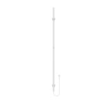BELRAD ROD TOWEL DRYER - ELECTRIC - SINGLE - 60W - Ø2,5CM - 150X6,3X12,7 CM - GLOSSY WHITE
