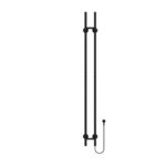 BELRAD ROD TOWEL DRYER - ELECTRIC - DOUBLE - 120W - Ø2,5CM - 150X16,8X12,7 CM - MATT BLACK